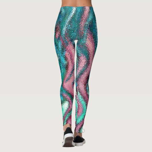Leggings Guêtres d'art abstrait par l'artiste Kevin Dailey. (Dos)