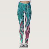 Leggings Guêtres d'art abstrait par l'artiste Kevin Dailey. (Devant)