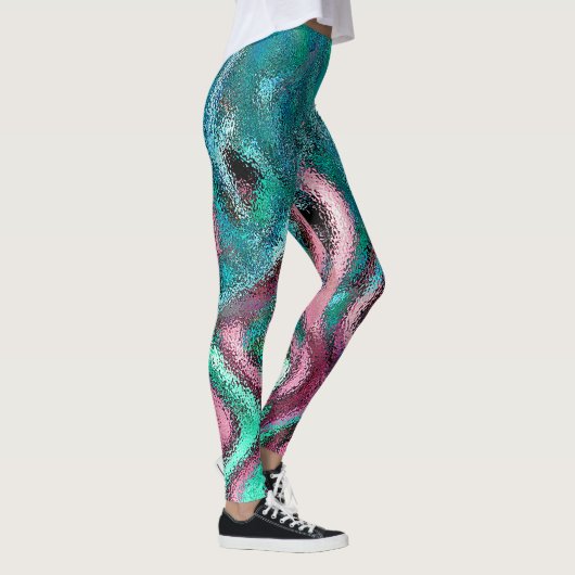 Leggings Guêtres d'art abstrait par l'artiste Kevin Dailey. (Droite)