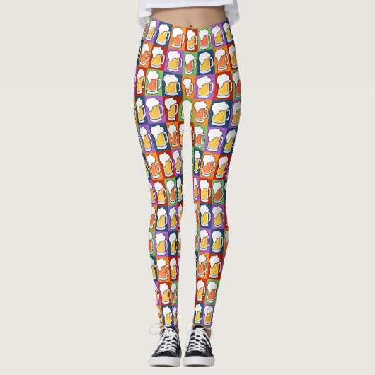 Leggings Guêtres d'art de bruit de BIÈRE (Devant)