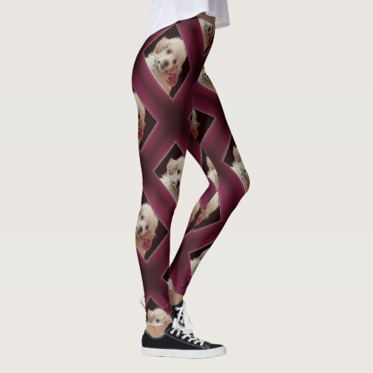 Leggings Guêtres d'art de chiot de caniche de jouet (Droite)