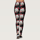 Leggings Guêtres d'art de chiot de Samoyed de Noël (Dos)