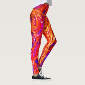 Leggings Guêtres d'art de fractale "de salade de fruits" ! (Droite)