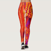 Leggings Guêtres d'art de fractale "de salade de fruits" ! (Dos)