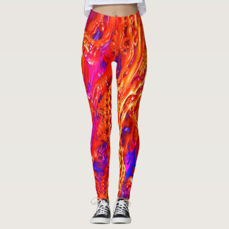 Leggings Guêtres d'art de fractale "de salade de fruits" !