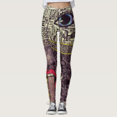 Leggings Guêtres d'art de LuckyPen (Devant)