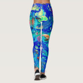 Leggings Guêtres d'art d'océan, (Dos)