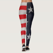 Leggings Guêtres de bannière étoilée de drapeau américain (Dos)