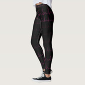 Leggings Guêtres de battement de coeur d'ECG (Gauche)