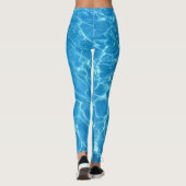Leggings Guêtres de bleu d'Aqua d'océan de piscine d'eau (Dos)