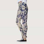Leggings Guêtres de bleu et de dentelle (Gauche)