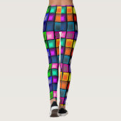 Leggings Guêtres de bloc de couleur de Josef Albers (Dos)