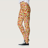 Leggings Guêtres de bonbons au maïs à automne de Halloween (Gauche)