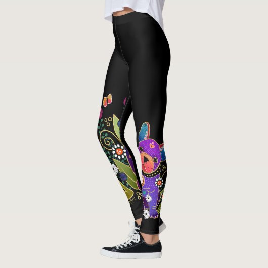 Leggings Guêtres de bouledogue français de BINDI FRENCHIE- (Gauche)