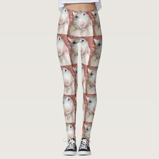 Leggings Guêtres de Bridget de rat d'animal familier (Devant)