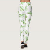 Leggings Guêtres de cactus d'aquarelle (Dos)