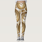 Leggings Guêtres de café d'amour (Devant)