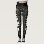 Leggings Guêtres de Camo de #HUSTLE (Devant)