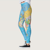 LEGGINGS GUÊTRES DE CARTE DU MONDE (Gauche)