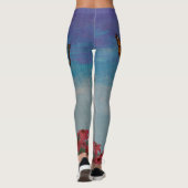 Leggings Guêtres de champ de papillon (Dos)