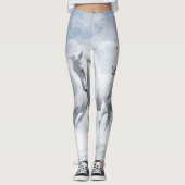 Leggings Guêtres de cheval blanc (Devant)