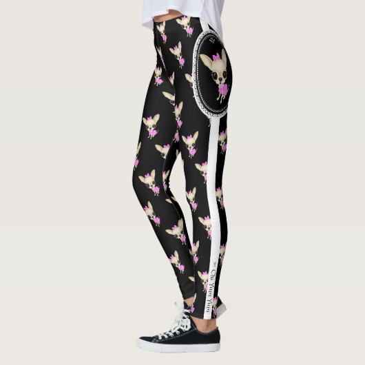 Leggings Guêtres de Chi Yum Yum - logo d'atterrisseur - (Gauche)