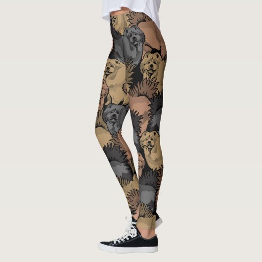 Leggings Guêtres de chien de bouffe de bouffe imprimées (Gauche)