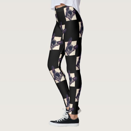 Leggings Guêtres de chien de bouledogue français (Gauche)