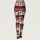 Leggings Guêtres de chien de boxeur de Noël (Dos)