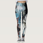 Leggings Guêtres de chien de Malamute d'Alaska (Devant)
