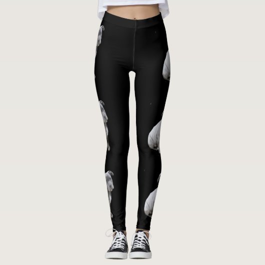 Leggings Guêtres de chiot de Pitbull (Devant)
