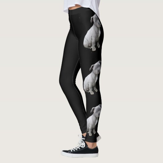 Leggings Guêtres de chiot de Pitbull (Gauche)