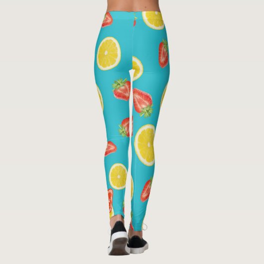 Leggings Guêtres de citron de fraise (Dos)