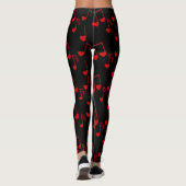 Leggings Guêtres de coeurs de musique (Dos)