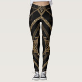 Leggings Guêtres de conception d'art déco (Devant)