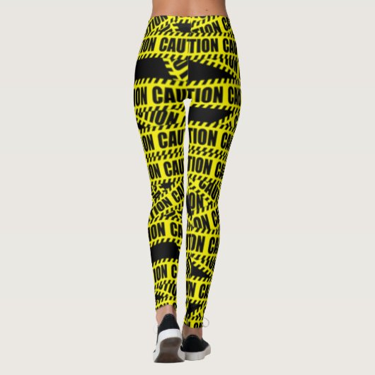Leggings Guêtres de conception de bande de précaution (Dos)