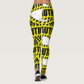 Leggings Guêtres de conception de bande de précaution (Dos)