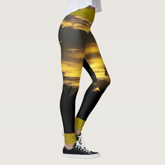 LEGGINGS GUÊTRES DE CONCEPTION DU SOLEIL DE CRÉPUSCULE DE (Droite)