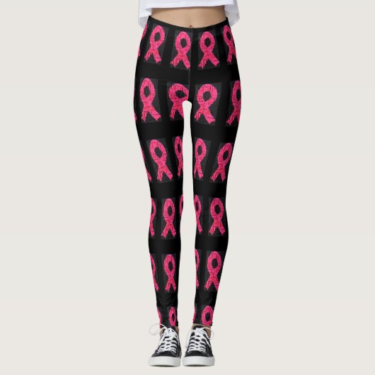 Leggings Guêtres de conscience de cancer du sein (Devant)