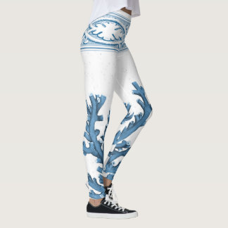 Leggings Guêtres de corail bleues