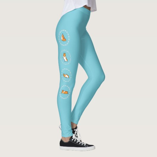 Leggings Guêtres de corgi de Namaste (Droite)
