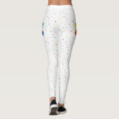 Leggings Guêtres de côté de fleur d'arc-en-ciel (Dos)