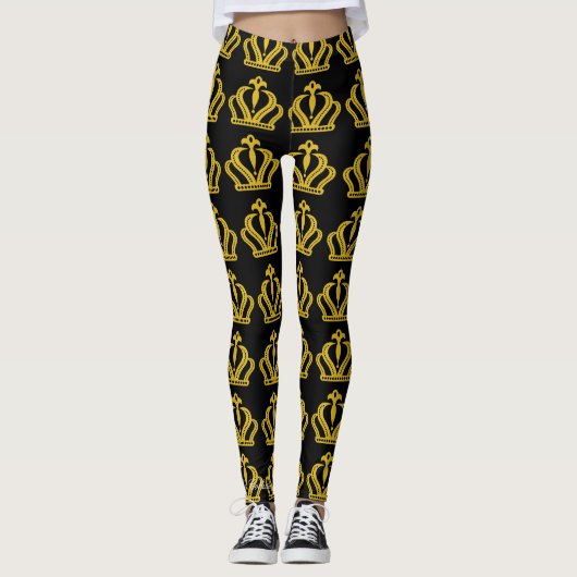 Leggings Guêtres de couronne de famille royale (Devant)