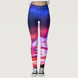 Leggings Guêtres de course de coucher du soleil