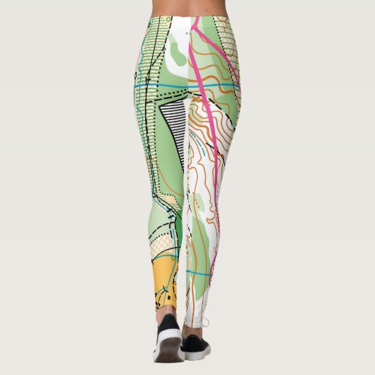 Leggings Guêtres de course d'orientation - carte (Dos)