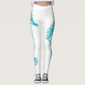 Leggings Guêtres de coutume d'art d'hippocampe (Devant)