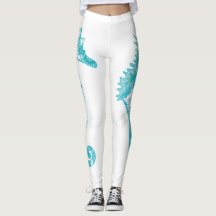 Leggings Guêtres de coutume d'art d'hippocampe