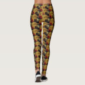 Leggings Guêtres de coutume de chiot de golden retriever (Dos)
