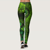 Leggings Guêtres de coutume de fractale d'amour de la terre (Dos)