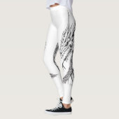 Leggings Guêtres de danse avec la conception de dragon (Gauche)